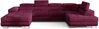 Nurgadiivan Eltap Rodrigo Mat Velvet 68, parem, 202 x 345 x 90 cm, tume lilla, voodikastiga