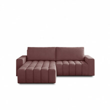 Nurgadiivan Eltap Bonett Monolith 63, 175 x 250 x 92 cm, roosa, vasakpoolne, pesukastiga