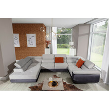 Nurgadiivan Eltap Letto, Monolith 84, Monolith 97, 202 x 340 x 90 cm, hall/helehall, vasakpoolne, pesukastiga
