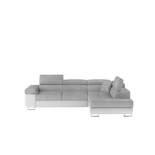 Nurgadiivan Eltap Anton Paros 05, Soft 17, parem, 202 x 275 x 90 cm, valge/hall, voodipesukastiga