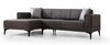 Nurgadiivanvoodi Atelier Del Sofa Horizon, 250 x 140 x 77 cm, tumehall, vasak