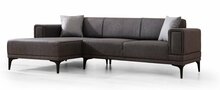Nurgadiivanvoodi Atelier Del Sofa Horizon, 250 x 140 x 77 cm, tumehall, vasak
