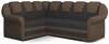 Nurgadiivan Eltap Lord II, Soft 66, Soft 15, 190 x 243 x 105 cm, pruun/tumepruun, vasakpoolne, voodipesukastiga