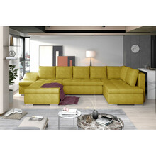 Nurgadiivan Eltap Giovanni Omega 68, 200 x 340 x 88 cm, kollane, vasak, voodipesukastiga