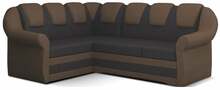 Nurgadiivan Eltap Lord II, Soft 66, Soft 15, 190 x 243 x 105 cm, pruun/tumepruun, vasakpoolne, voodipesukastiga