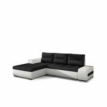 Nurgadiivan Eltap Ottavio, Sawana 14, Soft 17, 180 x 275 x 85 cm, valge/must, vasak, voodipesukastiga