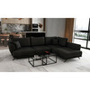 Nurgadiivan Eltap Larde, Velvetmat 10, 191 x 276 x 90 cm, must, parem, voodipesukastiga