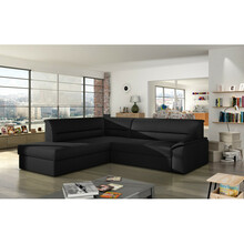 Nurgadiivan Eltap Elano Soft 11, 255 x 212 x 90 cm, must, vasak
