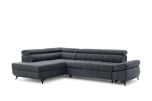 Nurgadiivan Bogart Valoris Perfect Harmony 90, L-kujuline, magamisfunktsiooniga, vasakpoolne, must