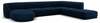 Nurgadiivan Micadoni Home Miley Velvet Panoramic, 327 x 245 x 74 cm, 6 kohta, tumesinine, parem
