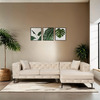 Nurgadiivan Hanah Home Como Eco, beež/must, 270 x 72 x 180 cm