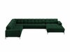 Nurgadiivan Micadoni Home Mamaia 7, 327 x 256 x 75 cm, velvet, pudelroheline, vasak