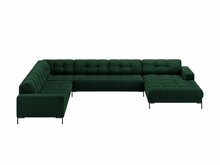 Nurgadiivan Micadoni Home Mamaia 7, 327 x 256 x 75 cm, velvet, pudelroheline, vasak