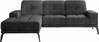Nurgadiivan Eltap Torrense Dora 95, 175 x 265 x 98 cm, vasakpoolne, hall/tumehall