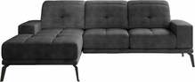 Nurgadiivan Eltap Torrense Dora 95, 175 x 265 x 98 cm, vasakpoolne, hall/tumehall