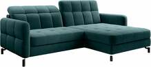 Nurgadiivan Eltap Lorelle Mat Velvet 75, parem, 160 x 225 x 105 cm, roheline, voodikastiga