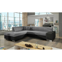 Nurgadiivan Eltap Porto, Sawana 21, Soft 11, 217 x 278 x 74 cm, must/hall, vasakpoolne, pesukastiga