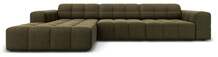 Nurgadiivan Micadoni Home Jennifer Velvet, 284 x 166 x 70 cm, roheline, vasak