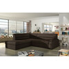 Nurgadiivan Eltap Elano, Soft 66, 255 x 212 x 90 cm, pruun, vasakpoolne, pesukastiga