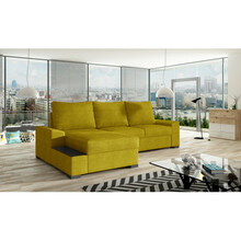 Nurgadiivan Eltap Negro Omega 68, 160 x 245 x 90 cm, kollane, vasak, pesukastiga