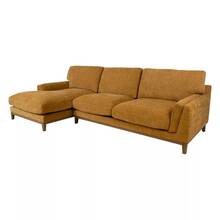 Nurgadiivan Home4you Basil, 298 x 156 x 96 cm, kollane, vasakpoolne