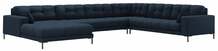 Nurgadiivan Micadoni Home Mamaia, U-kujuline, 7-kohaline, 327 x 256 x 75 cm, parem, sinine
