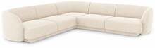 Nurgadiivan Micadoni Home Miley, 252 x 252 x 74 cm, heledapruun/valge