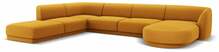 Nurgadiivan Micadoni Home Miley Velvet Panoramic, 327 x 245 x 74 cm, kollane, vasak