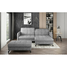 Nurgadiivani ja tumba komplekt Eltap Lorelle & Pouf Dora 90, siseruumidesse, hall