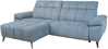 Nurgadiivan Home4you Luzern LC, 264 x 160 x 85 cm, elektriline, helesinine, vasak