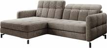 Nurgadiivan Eltap Lorelle Berlin 03, 160 x 225 x 105 cm, helepruun, vasakpoolne, pesukastiga
