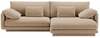 Nurgadiivan Micadoni Torino, 250 x 170 x 83 cm, Velvet, liivakarva pruun, parem