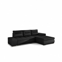 Parempoolne nurgadiivan Eltap Ottavio, Sawana 14, Soft 11, 180 x 275 x 85 cm, must, voodipesukastiga