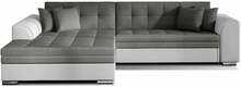 Nurgadiivan Eltap Sorento, Sawana 05, Soft 17, 195 x 295 x 80 cm, valge/tumehall, vasak