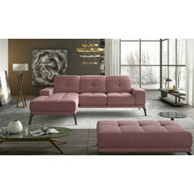 Nurgadiivan Eltap Torrense Mat Velvet 63, 265 x 175 x 98 cm, roosa, vasak