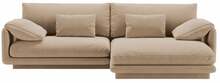 Nurgadiivan Micadoni Torino, 250 x 170 x 83 cm, Velvet, liivakarva pruun, parem