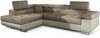 Nurgadiivan Eltap Anton Berlin 03, Soft 33, 202 x 275 x 90 cm, helepruun, vasakpoolne, voodipesukastiga