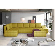 Nurgadiivan Eltap Giovanni Omega 68, parem, 200 x 340 x 88 cm, kollane, pesukastiga