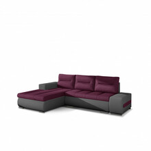 Nurgadiivan Eltap Ottavio Lars 68, Soft 29, 180 x 275 x 85 cm, lilla, vasakpoolne, pesukastiga