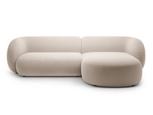 Nurgadiivan Micadoni Kate, 285 x 176 x 76 cm, 3-kohaline, parem nurk, beež, velvet