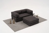 Nurgadiivan Hanah Home Comfort, 190 x 75 x 95 cm, antratsiit