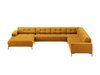 Nurgadiivan Micadoni Mamaia Velvet, 327 x 256 x 75 cm, parem, kollane