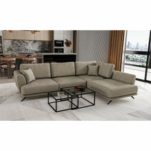 Nurgadiivan Eltap Larde, Leve 18, 191 x 276 x 90 cm, heledapruun, pesukastiga