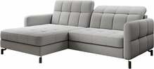 Nurgadiivan Eltap Lorelle Omega 02, 160 x 225 x 105 cm, helehall, vasakpoolne, pesukastiga