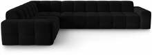 Nurgadiivan Micadoni Home Kendal Velvet, 332 x 231 x 79 cm, 6 kohta, must, vasak