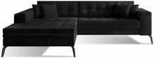 Nurgadiivan Eltap Solange Mat Velvet 99, 196 x 292 x 80 cm, must, vasak