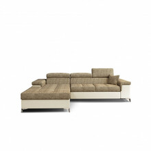 Nurgadiivan Eltap Ricardo, Berlin 03, Soft 33, 205 x 280 x 90 cm, helepruun, vasakpoolne, pesukastiga