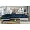 Nurgadiivan Eltap Letto, Kronos 09, Soft 17, 202 x 340 x 90 cm, tumesinine, vasakpoolne, pesukastiga