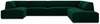 Nurgadiivan Micadoni Home Ruby Panoramic 7 Seats, parem, tumeroheline, 366 x 273 x 69 cm