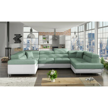 Nurgadiivan Eltap Letto, 340 x 202 x 90 cm, parem, roheline/valge